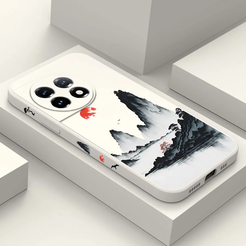 Sunset Red Liquid Silicone Phone Case Cover