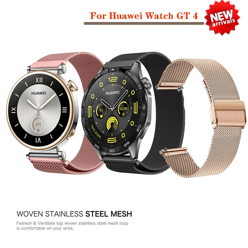 

Металлический магнитный ремешок из нержавеющей стали для Huawei Watch GT4 GT 4 41 мм 46 мм