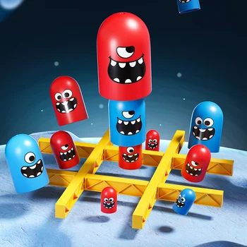 Tic Tac Toe Big Eat Small CartoonThinking Training Board Game Parent-Child Interactive Educational Toys For Kids Christmas Gifts 1