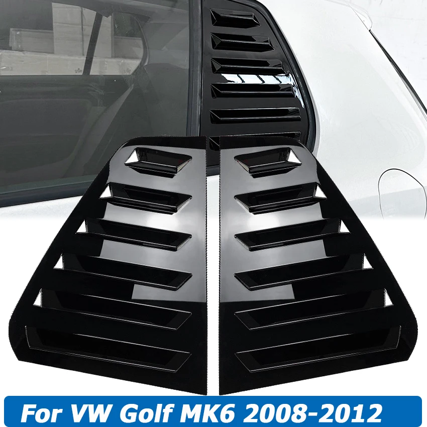 

For Volkswagen VW Golf 6 MK6 2008-2012 Rear Window Quarter Shutter Cover Trim Louver Side Vent Sunshade Car Accessories