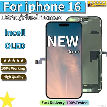 Crazy Cow INCELL For iphone 16Pro OLED OEM For iPhone 16 Pro Max 16 Plus LCD Display Screen Replacement NEW High Quality