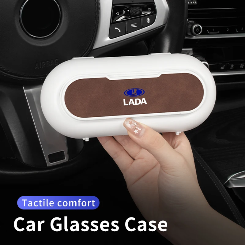 Car Sun Visor Glasses Case Sunglasses Holder Organizer Box For Lada Vesta Niva Samara Kalina Largus Priora Xray Granta