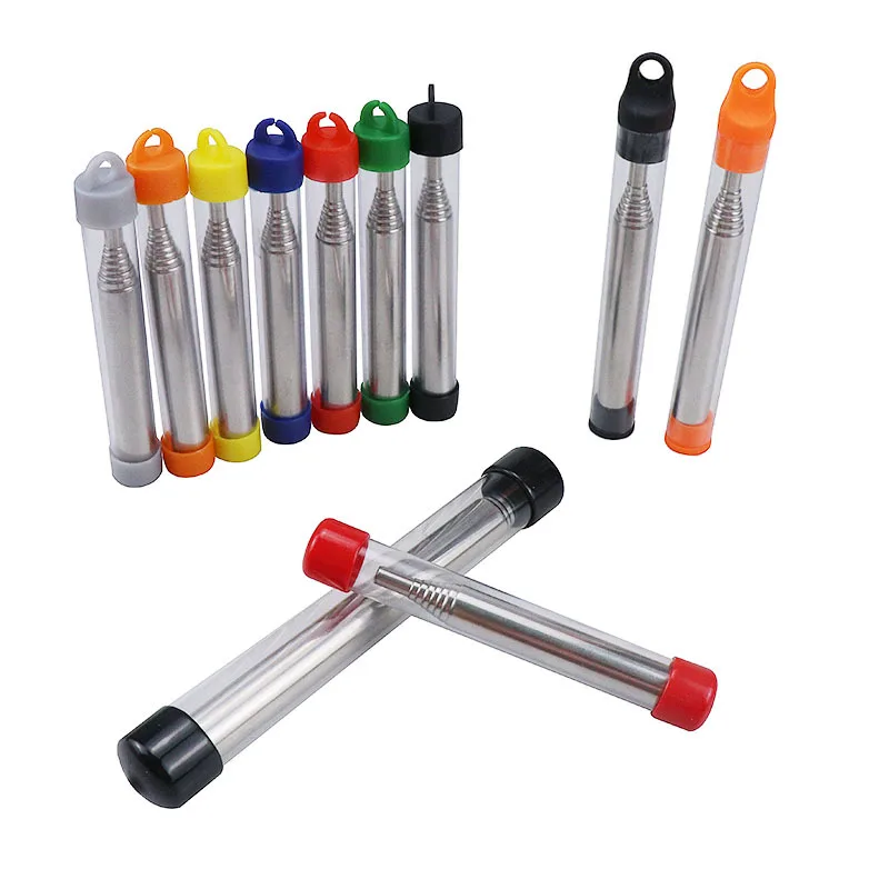 Portable Bellows 9.3mm Tube Diameter Outdoor Fire-starting Tool Stainless Steel Blowpipe Retractable Air Tube