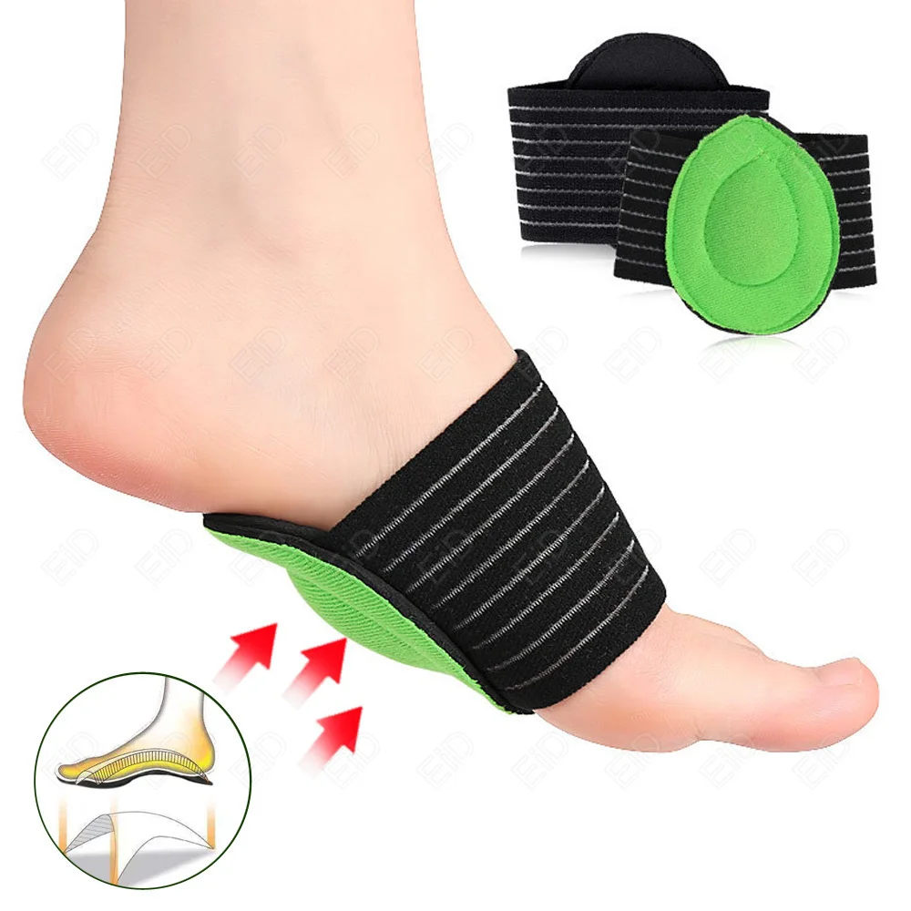 EiD Orthopädische Einlegesohlen, hohes Fußgewölbe, unterstützt Schuhsohle, Bandage für Plantarfasziitis, Plattfüße, überproniert, lindert Fersenspornschmerzen – Detail 9