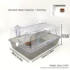 Large Transparent Acrylic Hamster Cage - Front-Opening Door for Easy Cleaning Spacious, Healthy Material, Breathable, Panoramic 1