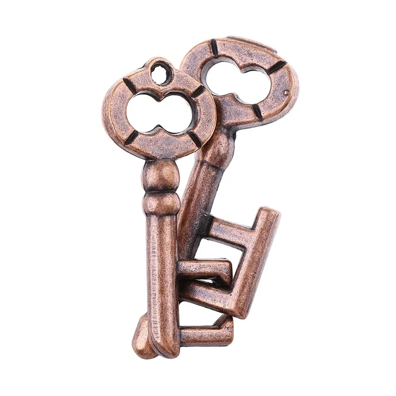 Key Lock Puzzles IQ Brain Teaser Quebra Cabeça Rompecabezas Metal Juegos De Ingenio Intellectual Toy For Adults Kids 5