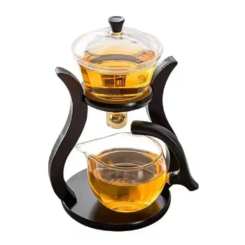 Semi-Automatic Lazy Drip Glass Teapot Set 1