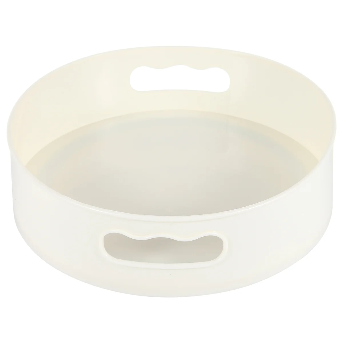 Rotating Tray Turntable Kitchen Storage Containers for Spice Jar Food Snack Tray Non Slip Dried Storage Plate, White 3