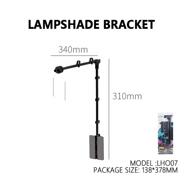 Reptile Lampshade Bracket Adjustable Lizard Lamp Holder Turtle Basking Light Support Frame with Hook Amphibian Lighting Supplies 1