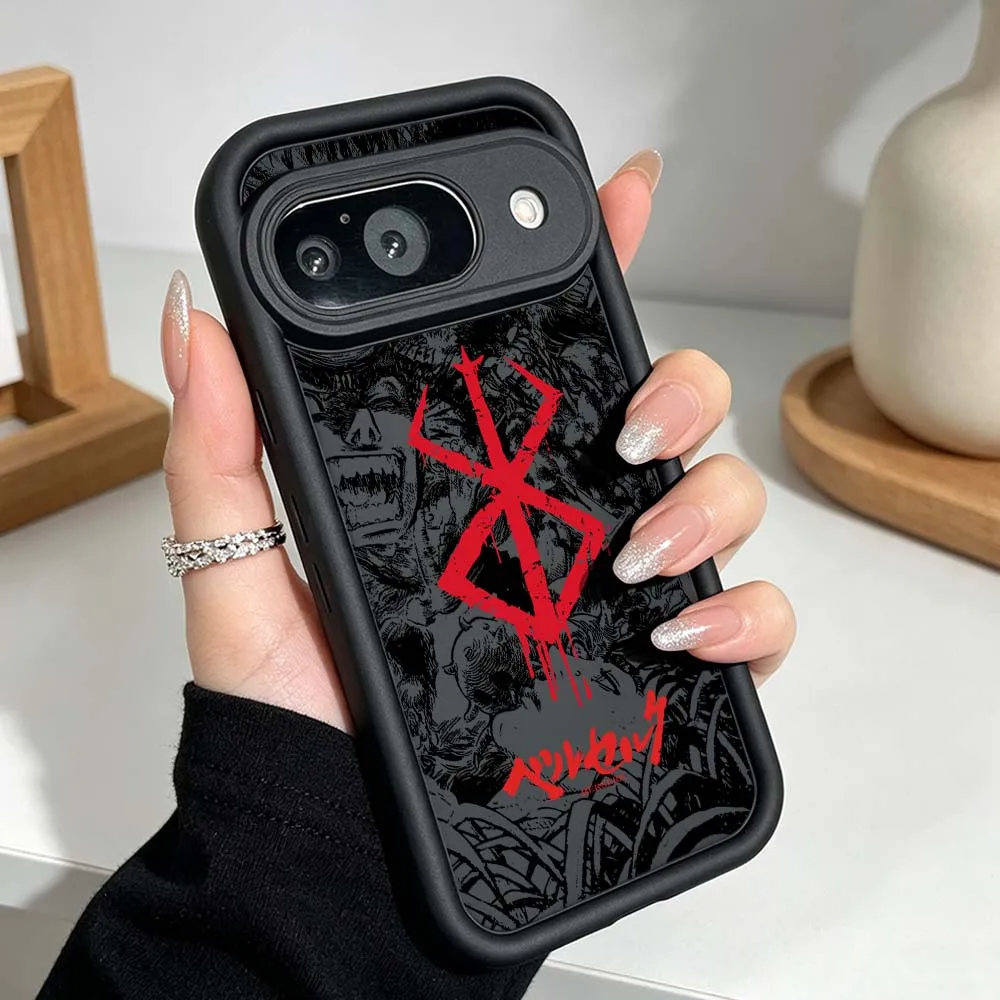 B-Berserk Anime Silicone Phone Case with Eye Ladder Design