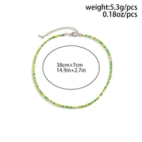 Lacteo Bohemia Multicolour Acrylic Seed Beads Necklace Women Handmade Strand Beads Choker Short Neck Chain Simple Jewelry Party - Image 6