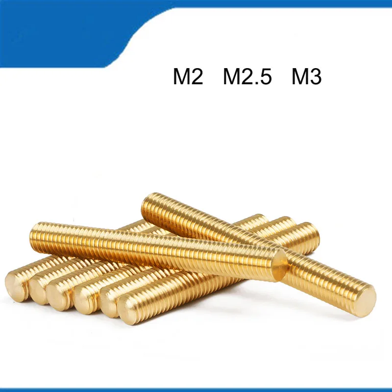 

Высококачественный латунный резьбовой стержень M2 M2.5 M3, длина 100 -250 мм, латунный болт, полная резьба, стержень стержня