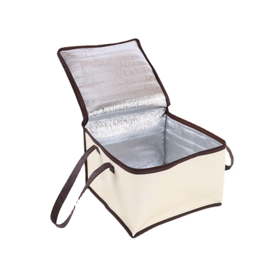 Foldable Large Insulated Cooler Bag Aluminum Foil Thermal Box For Hot/Cold Meal