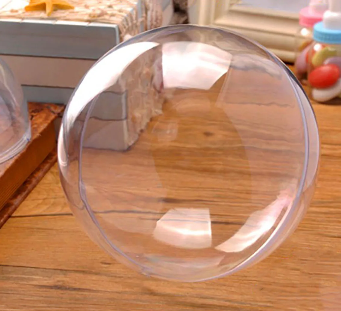 Boules En Plastique Acrylique Transparent - Diamètre 5 à 16 Cm - Pour Artisanat, Déco Ou Cadeaux - Marque Craftmill
