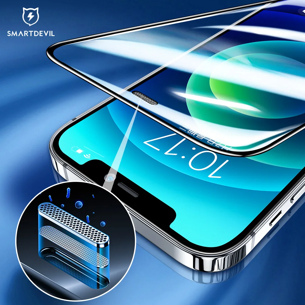 

Закаленное защитное стекло SmartDevil для iPhone 14, 13, 12, 11 Pro Max, X, XS, XR, 13, 12