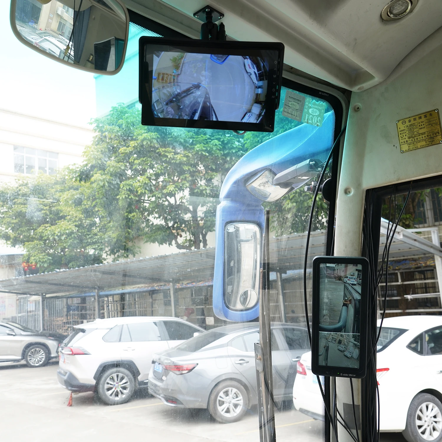 시유 MCY 15.0인치 HD 디스플레이 전자식 디지털 CMS 후방 거울 버스 트럭 사이드 미러 카메라 E-미러