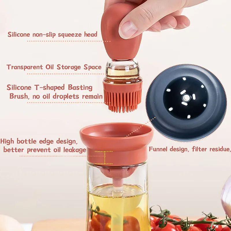 TINMIX Oil Dispenser with Brush - 2 IN 1 Glass Olive Oil Dispenser for  Cooking, Upgrade T-OB21S Oil …See more TINMIX Oil Dispenser with Brush - 2  IN 1