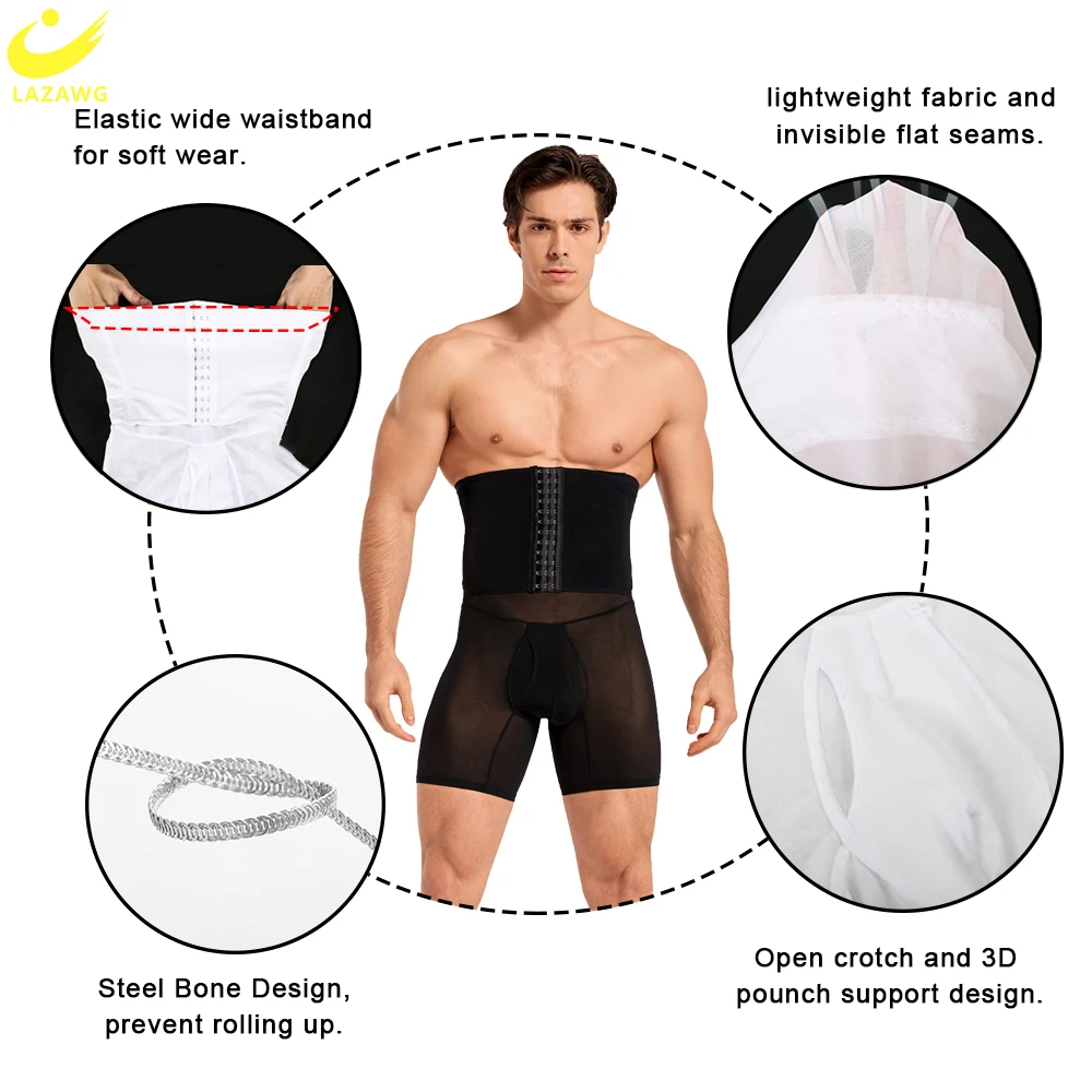 Fashion Body Shaper Shorts For Men Tummy Control Shapewear High