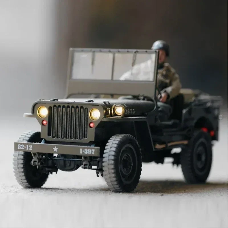 Willys Mb Ϸ 1:12 1941, Willys  2.4g 4wd Rtr ũѷ Ŭ̹ ü߰,  Ʈ  Rc  ڵ,   ̿
