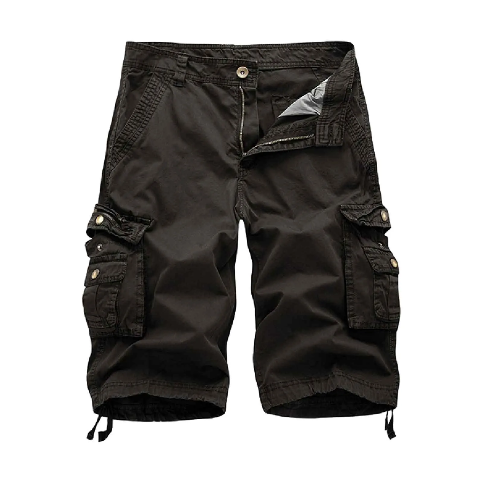 Cargo Shorts Summer Men's Solid Multi-Pocket Outdoor Military Tactical Casual Cargo Short Pants Plus Size Outdoor Clothing 2024