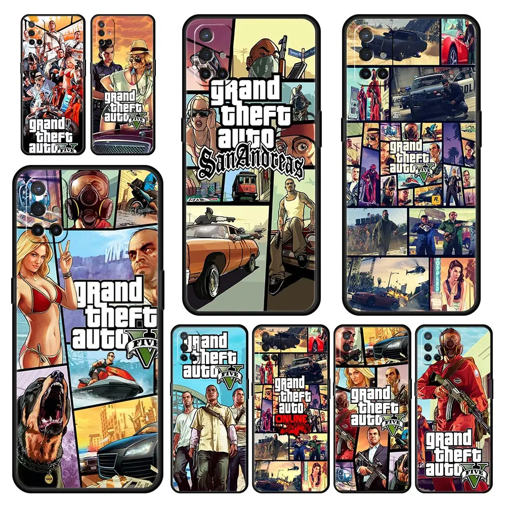 Custodia Per Telefono Auto Rockstar Gta 5 Grand Theft Per Oneplus 10 9 Pro 9T 10R 9R 9Rt 8T 8 7 6T 7T Nord 2T Ce 2 5G N200 N10 N100 Cover