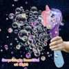 VATOS Auto Bubble Wands Maker Gun X2 with Light & Music for Girls Boys Fantasty Bubble Maker Machine Bubble Refill Party Gift 4