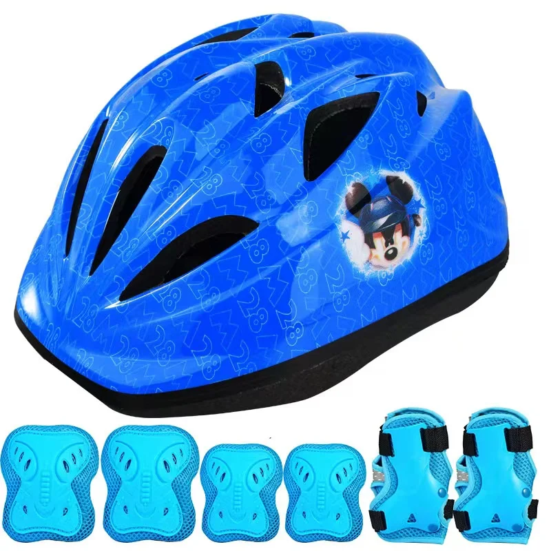 Youth Kids Knee Pads Elbow Wrist Backpack Helmets Protector 9 in 1 Protective Gear Set for Skating Scooter Skateboard Bicycle