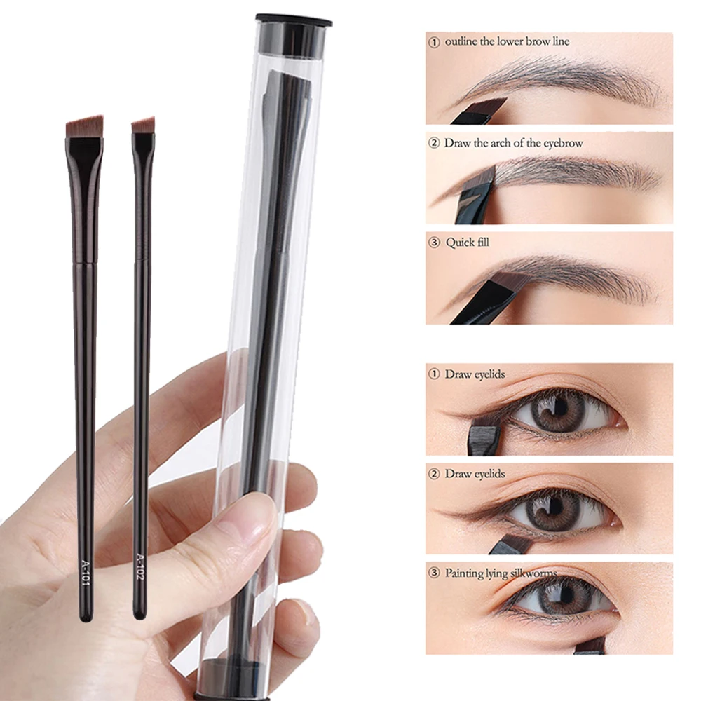 2023 Upgrade Blade Eyeliner Brush Ultra Thin Fine Angle Flat Eyebrow