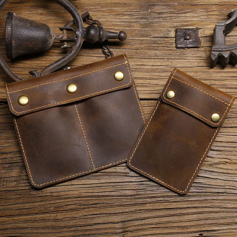

Vintage Cow Leather Watch Case Handy Travel Watch Storage Box Retro Coffee Clock Protective Holder Collection