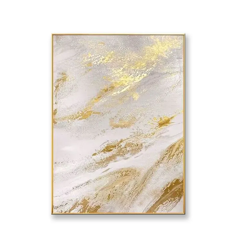 

Gold Foil Abstract Art Handmade Oil Painting Art Canvas Living Room Dining Room Bedroom Porch Hanging Mural Sofa Background