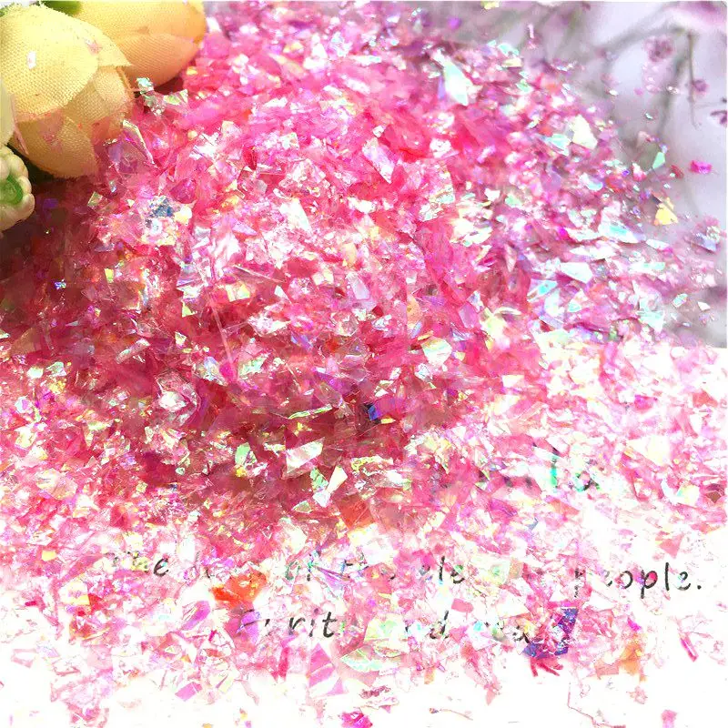 Irregular Shell Paper Sequin DIY Nail Flakies Colorful Paillettes Glitter Nail Art Sequins for 3D Art Decoration 10-500g