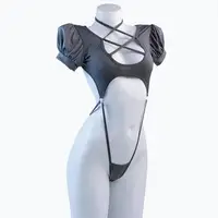 Ensemble de sous-vêtements Bandage à bretelles Sexy, dos nu, une pièce, Costume de Bikini, pyjama pour femmes, uniforme de Lingerie, Cosplay 6