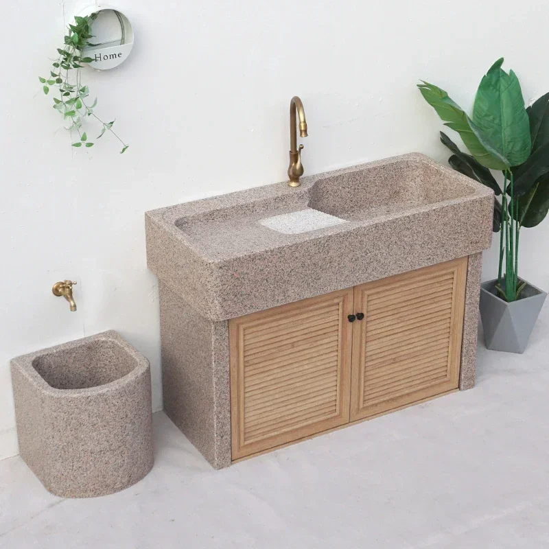 Lavandino In Marmo Con Lavabo, Lavabo, Balcone, Lavabo In Pietra Naturale Per Esterni, Lavabo