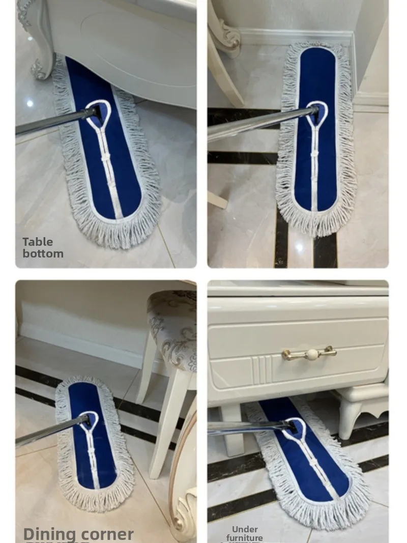 Large Size Flat Mop Industrial Cotton Tead Hotel Cleaning Tool Floor Sweeper Household ential Dust Puer Mop Buet