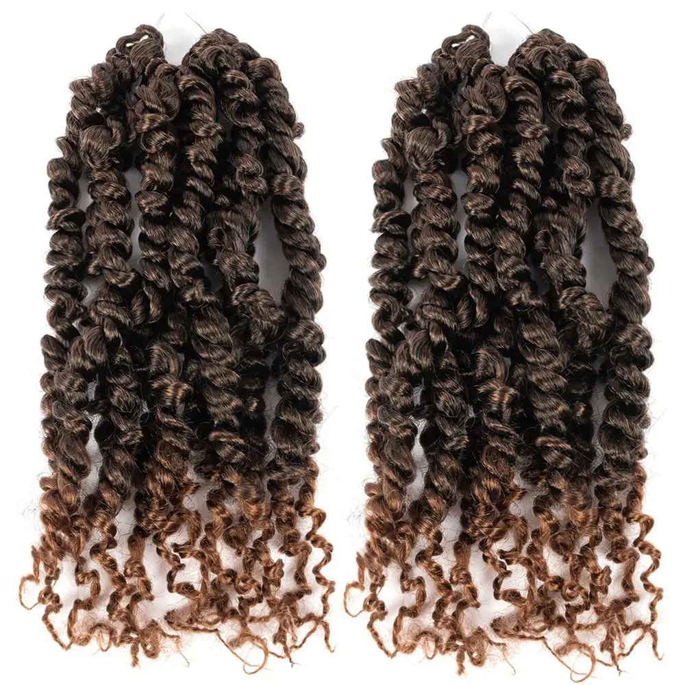 syntheticShort Passion Twist Hair Pretwisted Passion Twist crochet Hair Pretwisted crochet extensions 10 inch