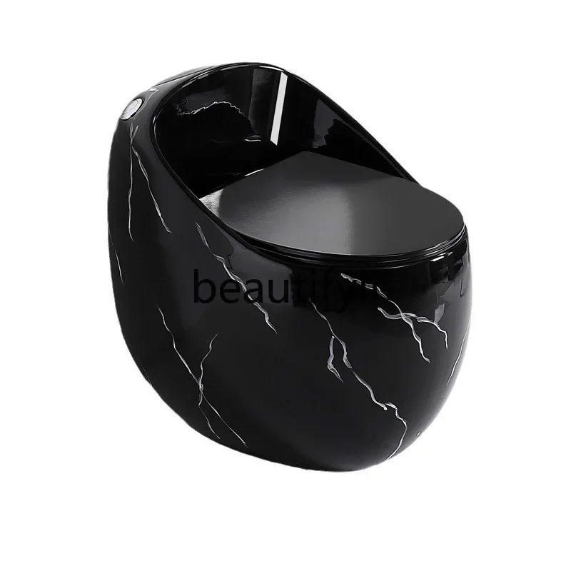 Egg-shaped toilet one-piece super swirl color toilet 4