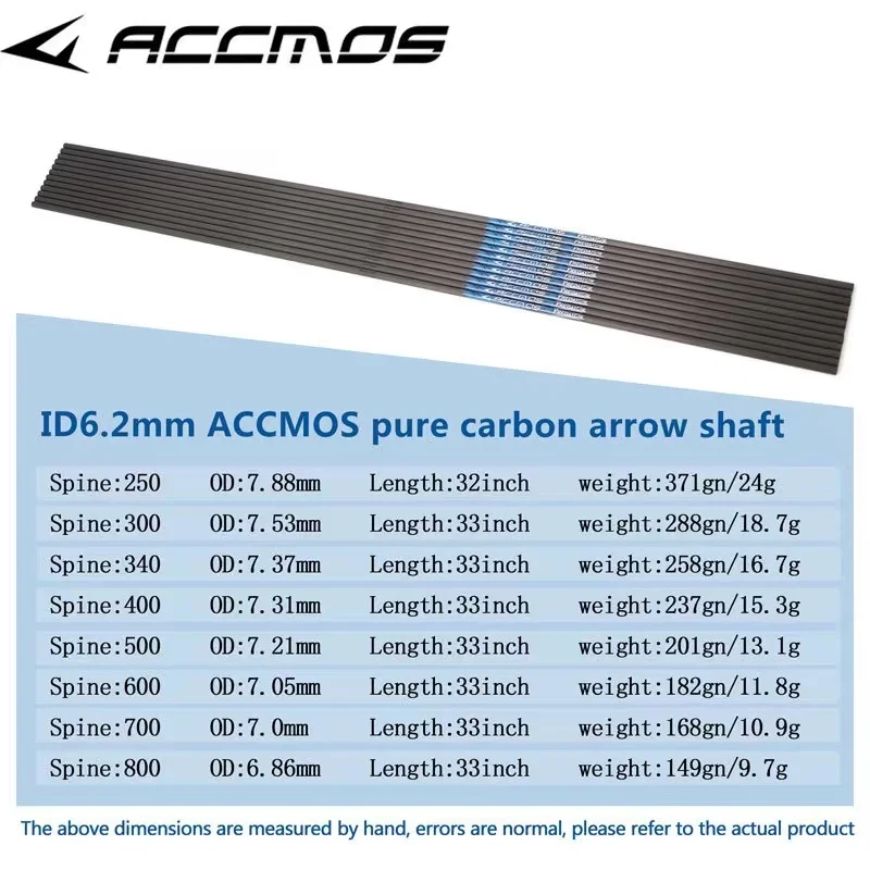 

Spine350 400 450 600 700 800 900 ID4.2mm 32 inch arrow shaft blade tip repeated bow long bow hunting carbon arrow disassembly