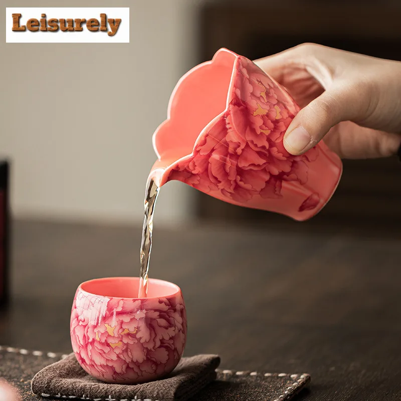 188ml Pork Fat Jelly Powder Tea Pitcher Divide Tea Cha Hai Dispenser Justice Cup Dahongpao Fair Mug Cha Decoration Supplies Gift