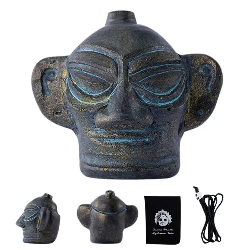 Aztec Death Whistle Halloween Whistle Loudest Screaming Mystery Death Loudest Skull Retro Screams Prank Props