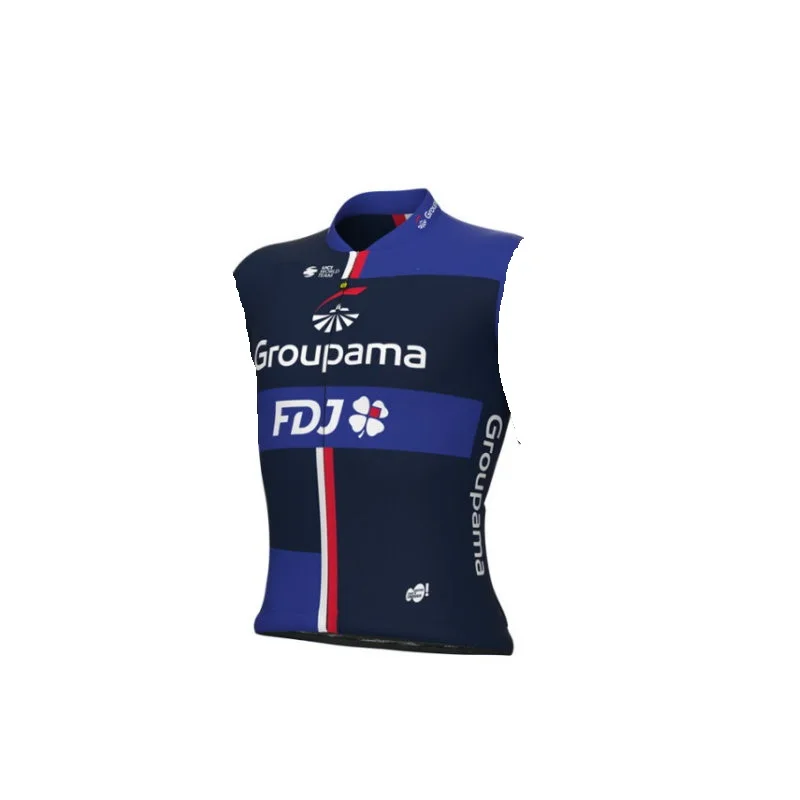 

2023 GROUPAMA FDJ Team Summer Sleeveless Cycling Vest Mtb Clothing Bicycle Maillot Ciclismo Bike Clothes