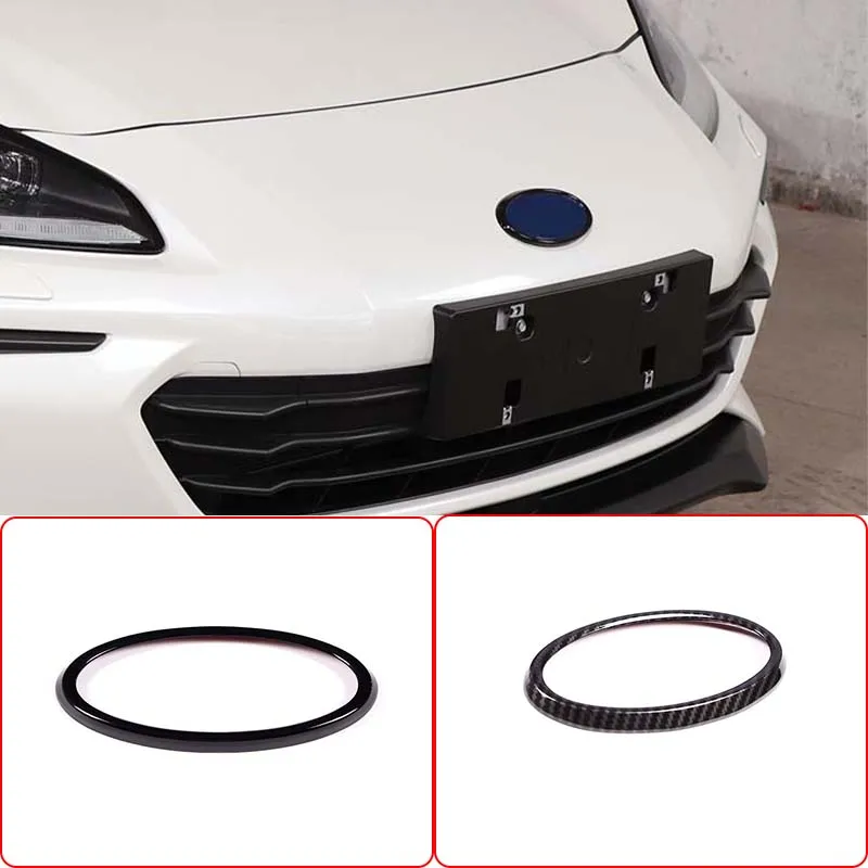 

ABS Carbon Fiber Black Car Front Logo Decorative Ring Cover Sticker Car Accessories for Subaru BRZ 2022