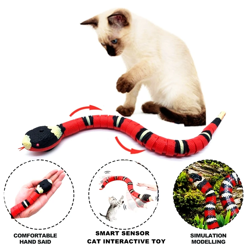 Smart Sensing Interactive Cat Toys Snake Eletrônico Automático, Teasering  Play, USB Recarregável, Kitten Toys for Cats and Dogs - AliExpress