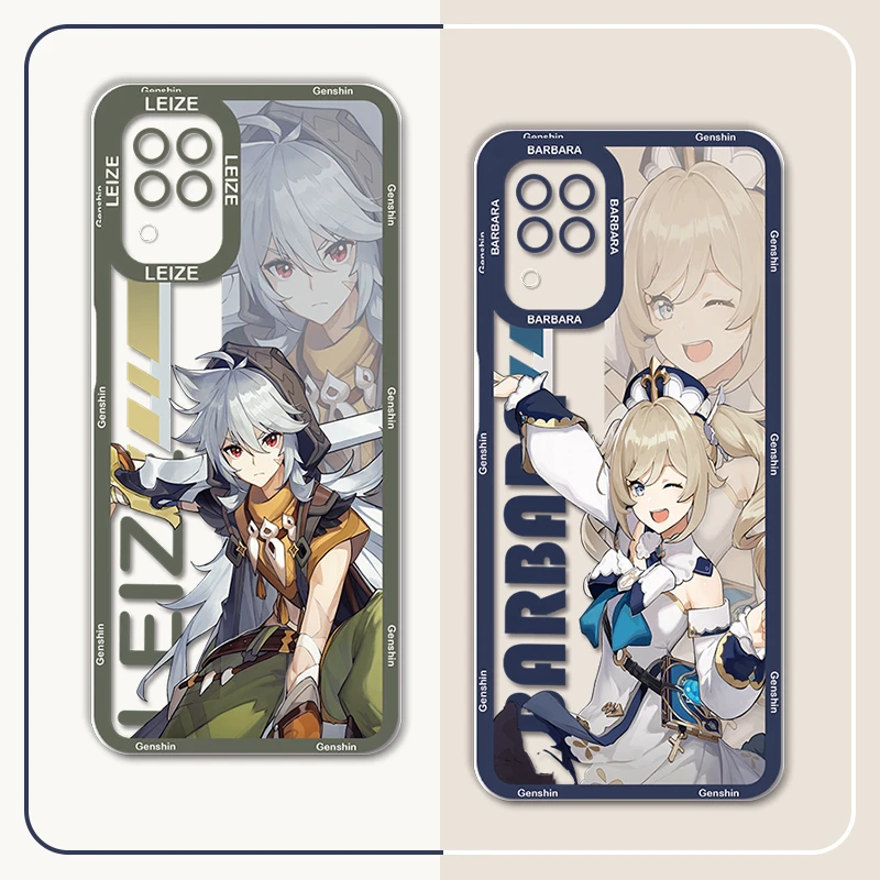 Per Samsung Galaxy A12 5G M12 F12 Custodia Per Telefono Cartoon Genshin Impact Hutao Kaeya Cover Morbida In Silicone Fundas Per Galaxya12 Clear