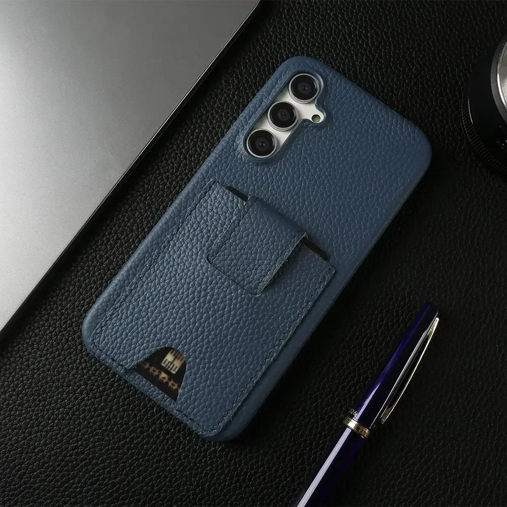 Premium Genuine Leather Card Holder Phone Case Cover