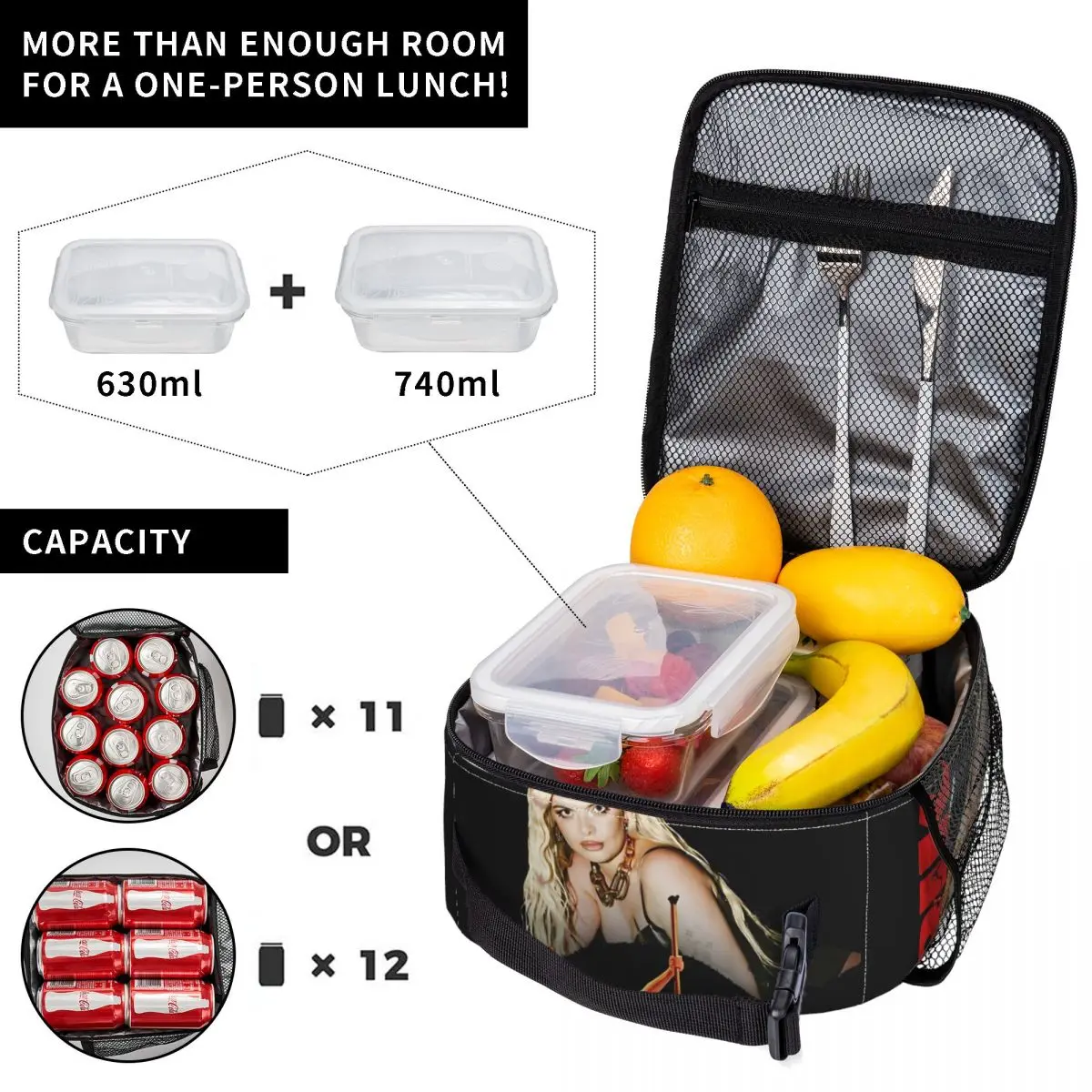 Erika Vikman Ich Komme Eurovision Finland Merch Insulated Lunch Bag For Office Food Box Reusable Cooler Thermal Lunch Boxes