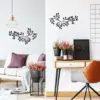 2Pcs Metal Tree Leaf Wall Décor Vine Olive Branch Leaf Wall Art Artistic Wall Hanging Sign Decorative Wall Sculpture Sturdy Home 5
