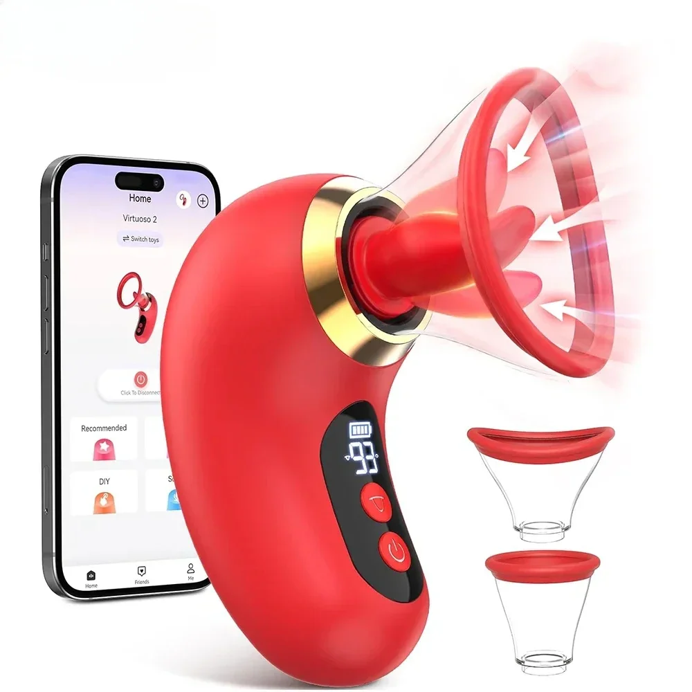 5 IN1 Sucking Vibrator Rose Sex Toy for Women 3 Sucking 9 Tongue Licking LCD Display Removable Cup G Spot Clitoral Stimulator 1