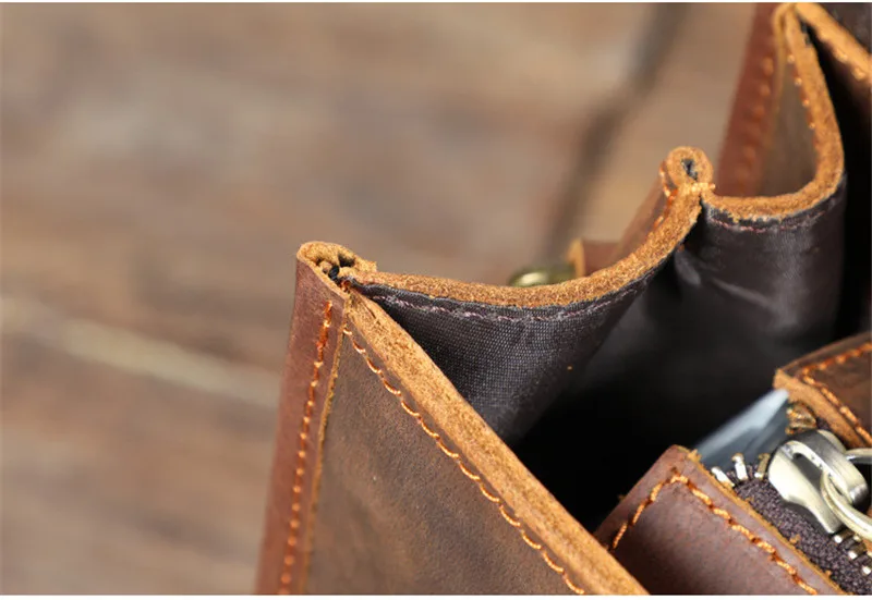 PNDME Retro Business Einfache Aktentasche aus Crazy Horse-Rindsleder für Herren, tägliche wasserdichte Laptoptasche, Arbeitsschultertaschen aus echtem Leder – Detail 19