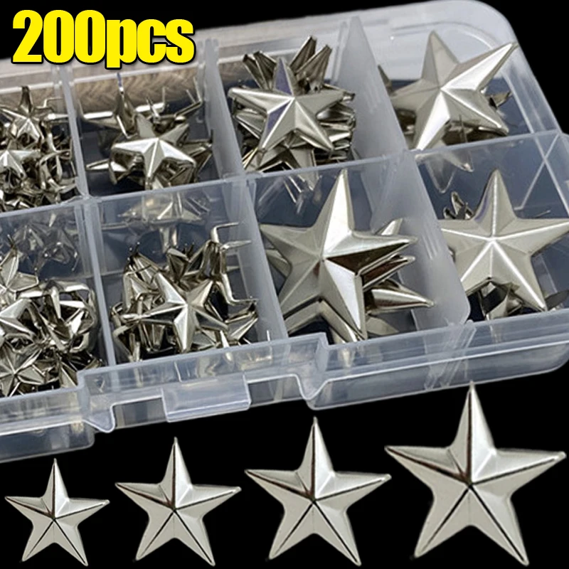 150 Borchie Punk A Stella Metalliche - Rivetti Per Pelle, Jeans E Abbigliamento Fai-da-te