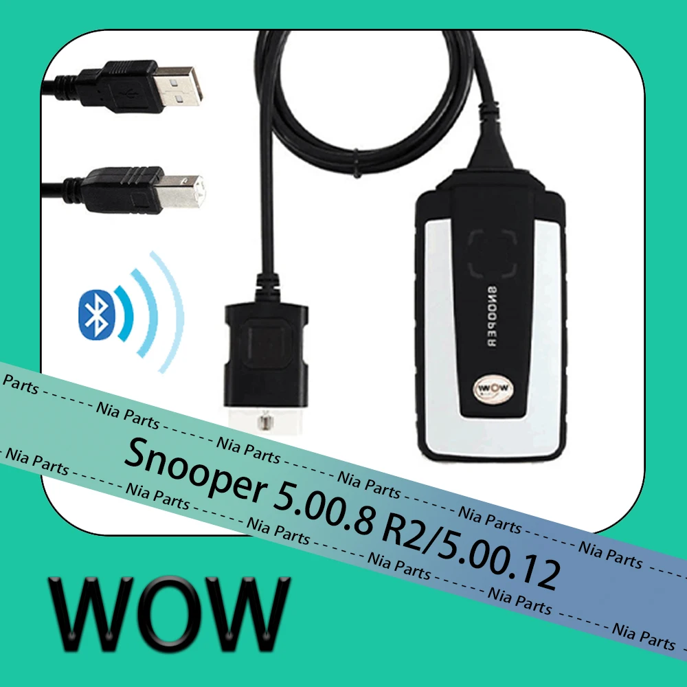 Bluetooth Wow Snooper V5.00.12 5.00.8 R2 Obd2 Scanner Strumenti Di Ispezione Strumento Diagnostico Truck Wow Diagnostic Pour Voiture Tuning